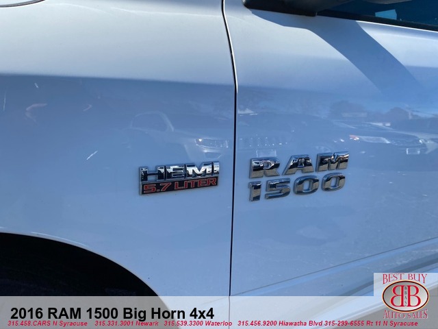 2016 RAM 1500 Big Horn Hemi 5.7L Quad Cab 4X4